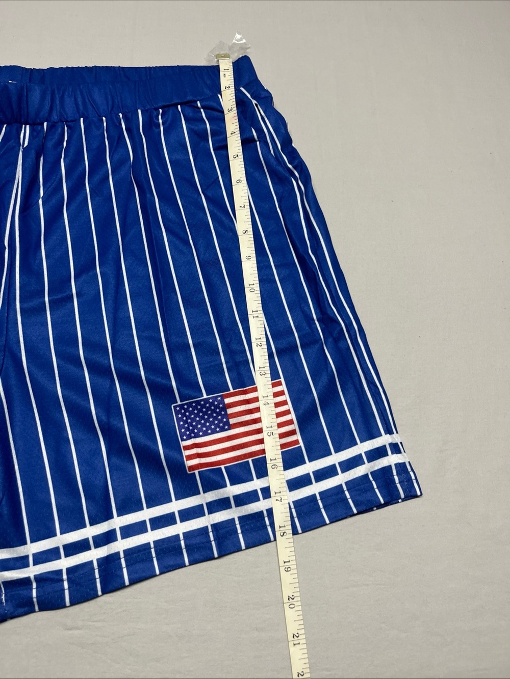 Blue & White Pinstripe V-Neck Women’s Top - Picture 7 of 8